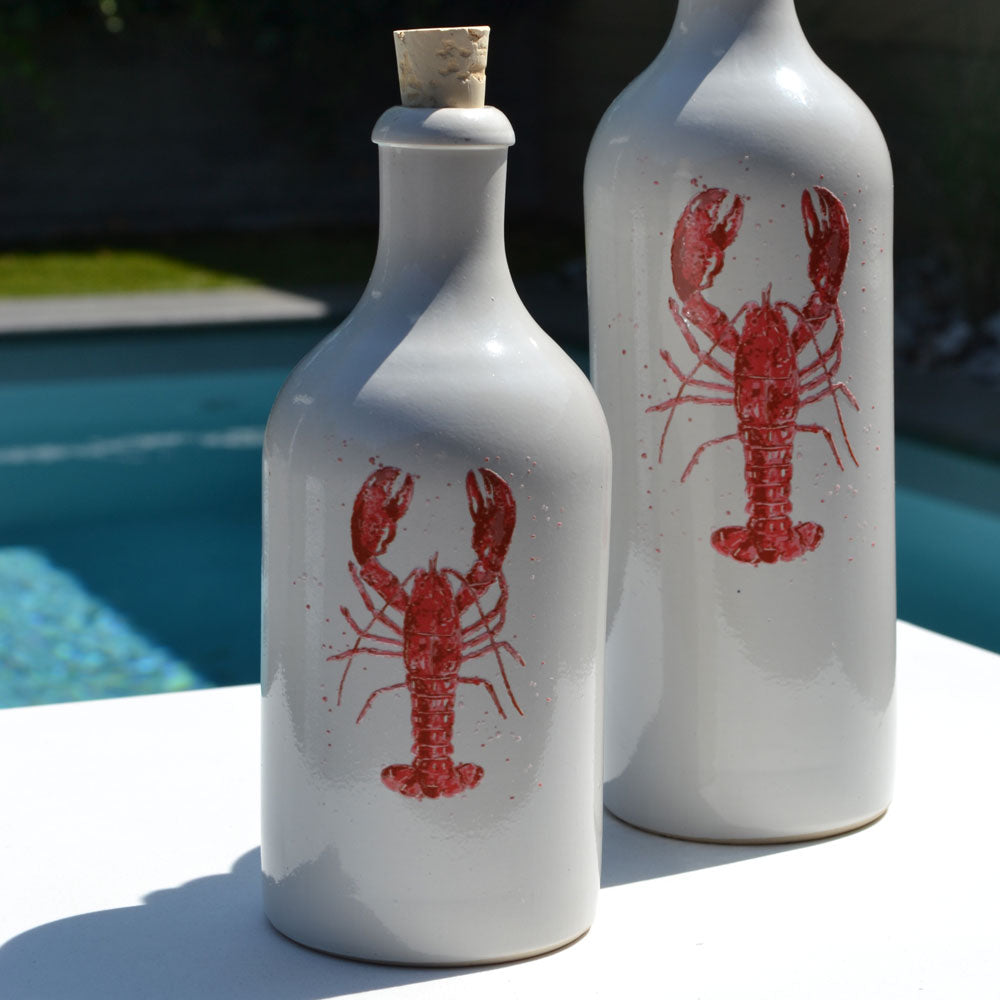Keramikflaschen für Olivenöl, "Lobster"