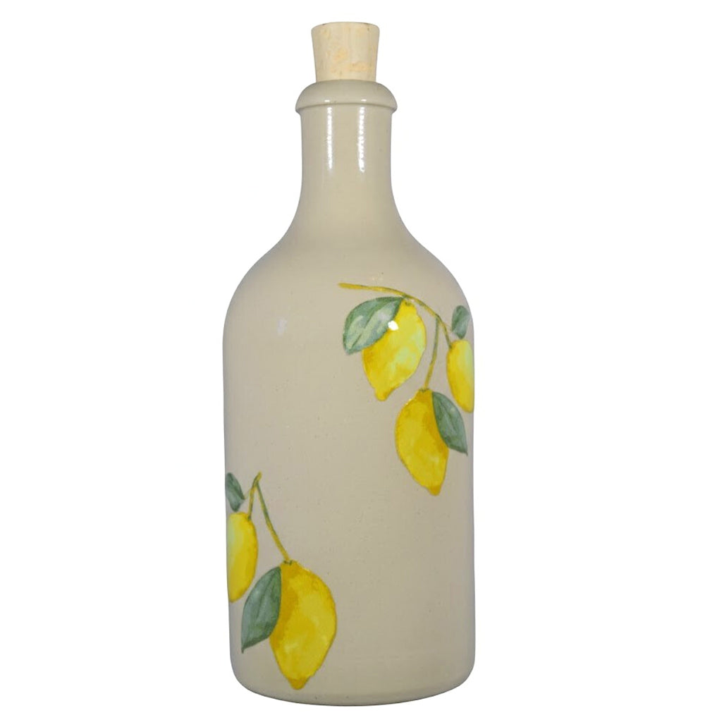Keramikflasche für Olivenöl "Zitronen"