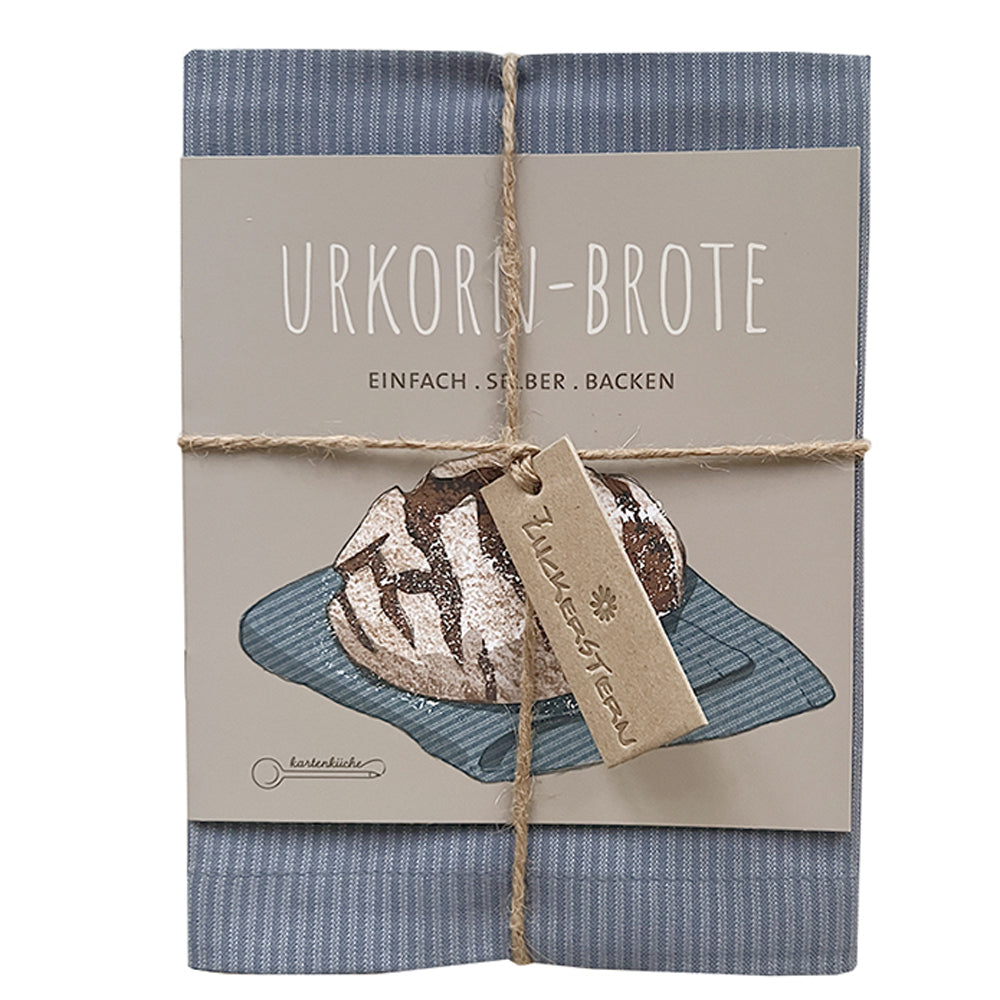 Geschirrtuch mit Heftchen "Urkorn-Brote"