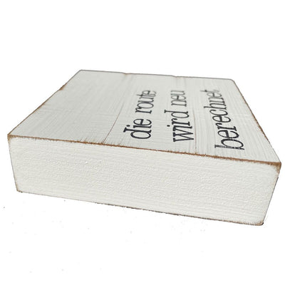 Textplatte "warten wundern wegatmen" 10x10cm, iopla