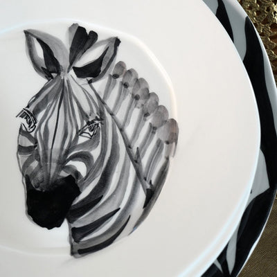 Essteller "Zebra", Handarbeit aus Italien