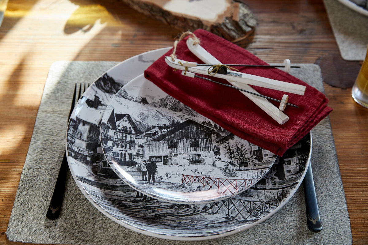 Serviette, Leinen stonewashed, Casual von Lovely Linen, barolo-rot