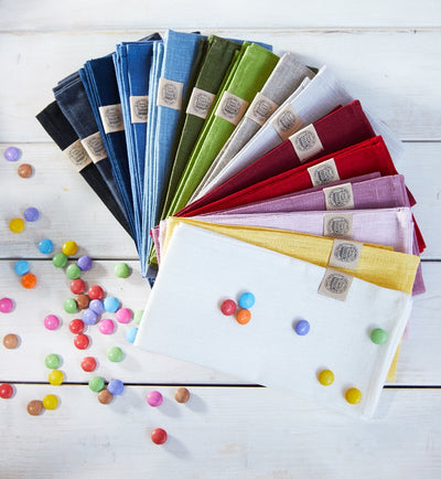 Serviette, Leinen, Classic von Lovely Linen, anthra