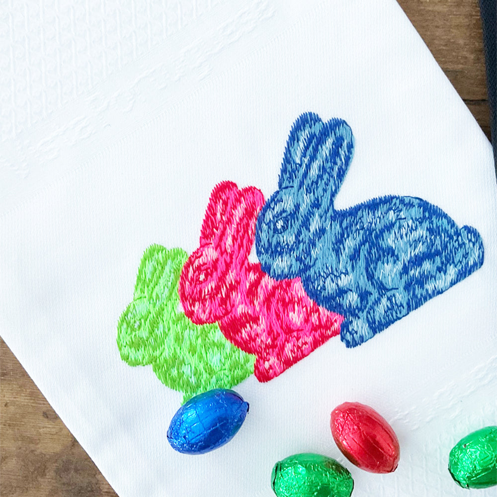 Geschirrtuch "3 bunte Hasen"
