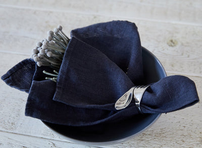 Serviette, Leinen stonewashed, Casual von Lovely Linen, anthra
