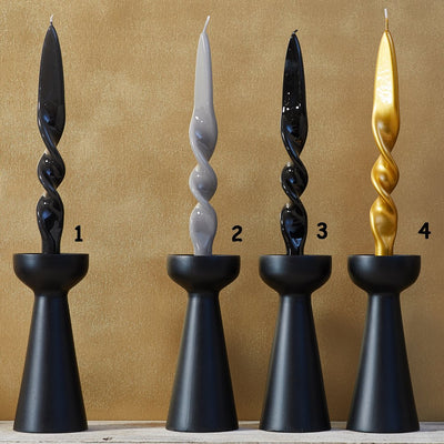 Twisted Candle von Graziani, "pearl grey / grau"
