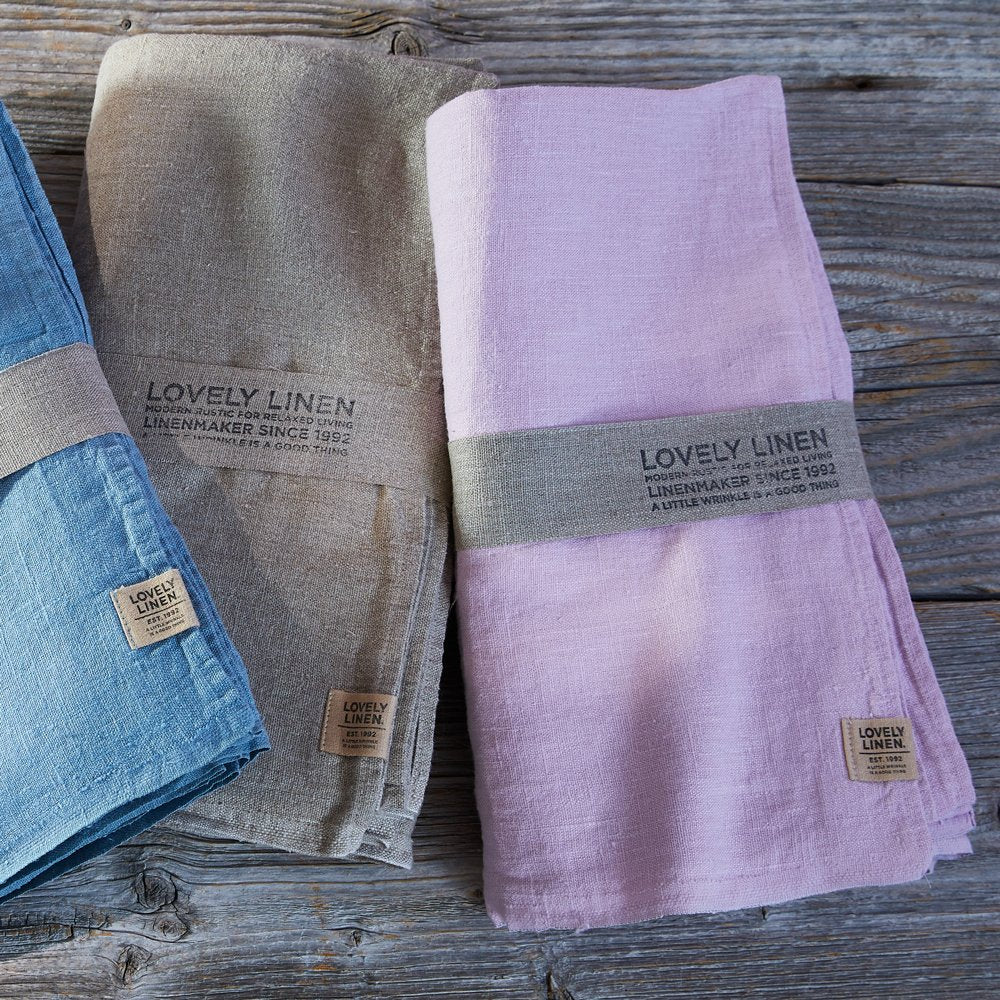 Tischdecke, Leinen stonewashed, Casual von Lovely Linen, dusty blue