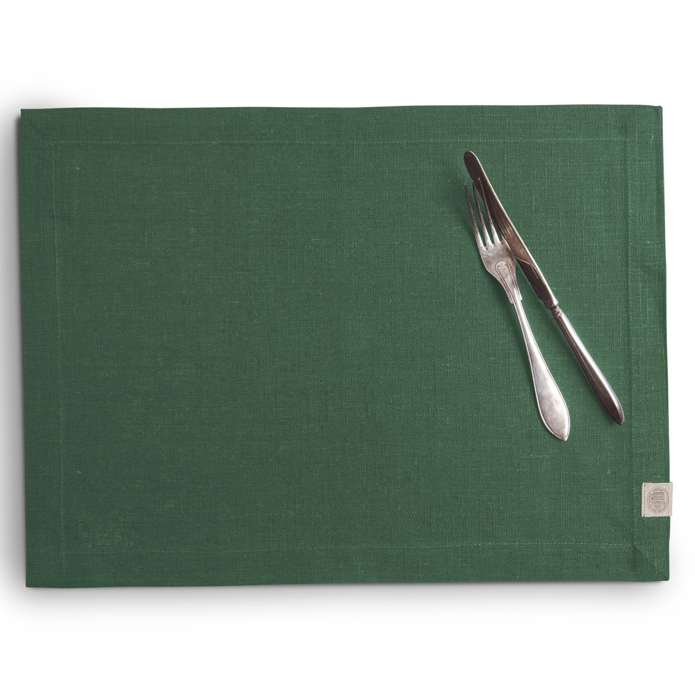 Lovely grün/tanne Interieur Tischset, von Linen, Classic - Leinen, Tischwerk